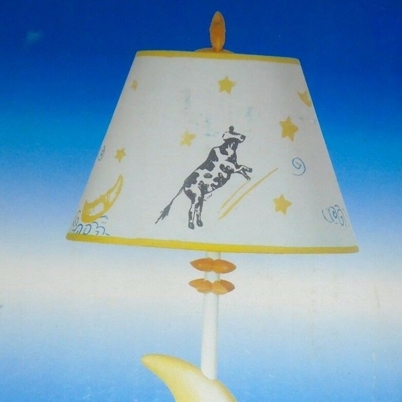 Vintage Kids Cow Over Moon Lamp - Picture 4 of 5